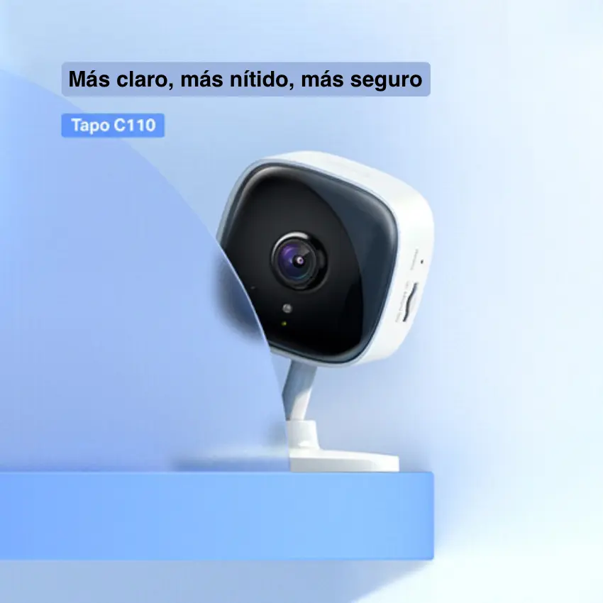 Cámara de Seguridad Wi-Fi TP-Link Tapo C110, 2K, 3 MP, Visión nocturna, Interior
