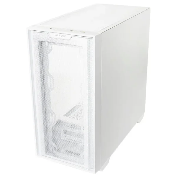 Gabinete ASUS A21, Micro ATX, Sin Fuente, Vidrio Templado, Blanco