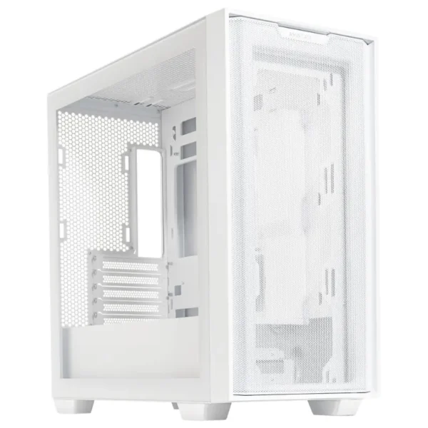 Gabinete ASUS A21, Micro ATX, Sin Fuente, Vidrio Templado, Blanco