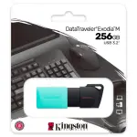 Pendrive Kingston DataTraveler Exodia M, 256GB, USB 3.2 Gen 1, Negro/Turquesa