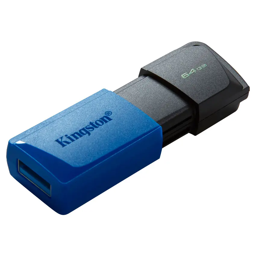 Pendrive Kingston DataTraveler Exodia M, 64GB, USB 3.2 Gen 1, Negro/Azul Pendrive Kingston DataTraveler Exodia M, 64GB, USB 3.2 Gen 1, Negro/Azul