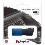 Pendrive Kingston DataTraveler Exodia M, 64GB, USB 3.2 Gen 1, Negro/Azul