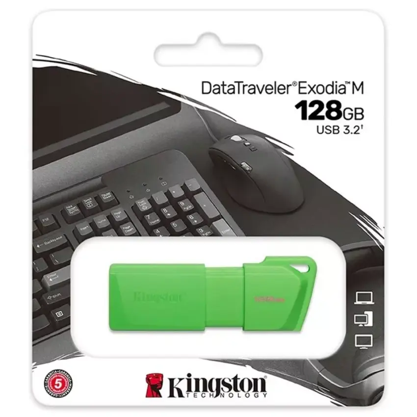 Pendrive Kingston DataTraveler Exodia M, 128GB, USB 3.2 Gen 1, Verde Pendrive Kingston DataTraveler Exodia M, 128GB, USB 3.2 Gen 1, Verde