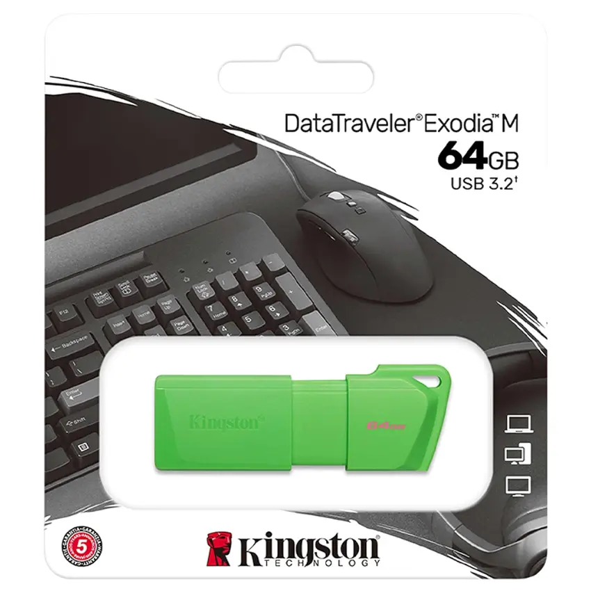 Pendrive Kingston DataTraveler Exodia M, 64GB, USB 3.2 Gen 1, Verde