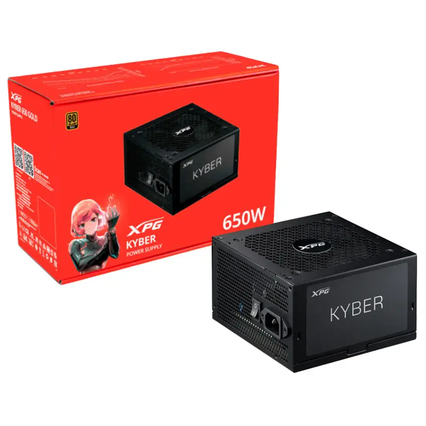 Fuente de alimentación ADATA XPG KYBER, 650W, 80 PLUS Gold Fuente de alimentación ADATA XPG KYBER, 650W, 80 PLUS Gold
