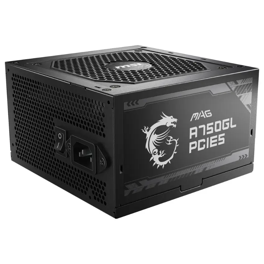 Fuente de alimentación modular MSI MAG A750GL PCIE5, 750W, 80 PLUS Gold