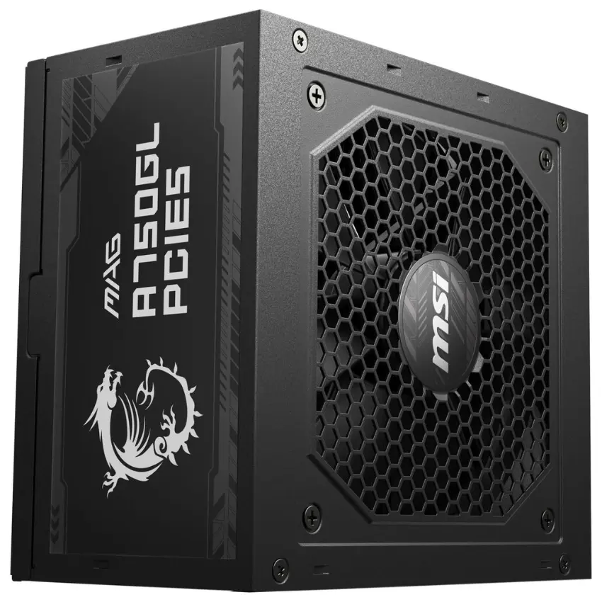 Fuente de alimentación modular MSI MAG A750GL PCIE5, 750W, 80 PLUS Gold