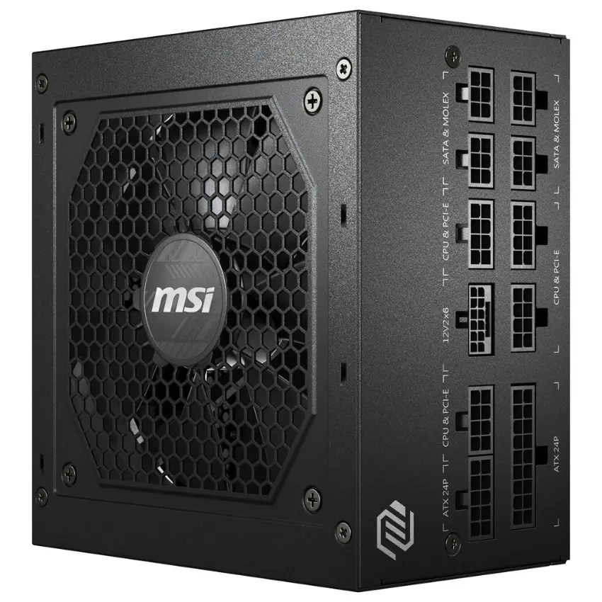 Fuente de alimentación modular MSI MAG A850GL PCIE5, 750W, 80 PLUS Gold