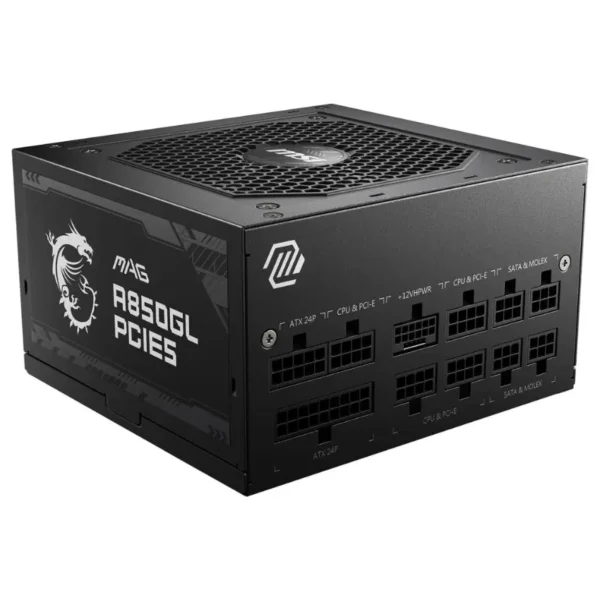 Fuente de alimentación modular MSI MAG A850GL PCIE5, 750W, 80 PLUS Gold