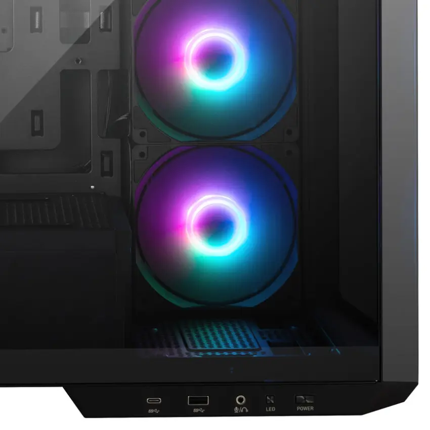 Gabinete MSI MAG PANO M100R PZ, Micro ATX, Sin Fuente, Vidrio Templado, 4 Fan ARGB 12 cm, Negro