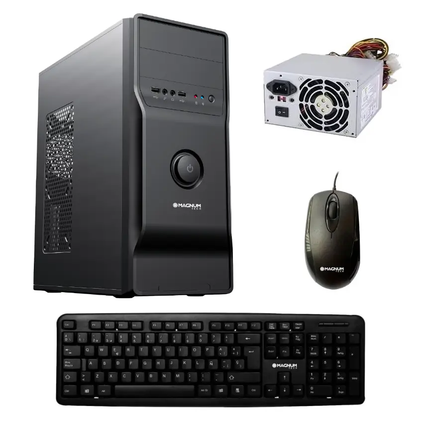 Gabinete Kit Magnum Tech MT-K735, ATX, Con Fuente, Negro