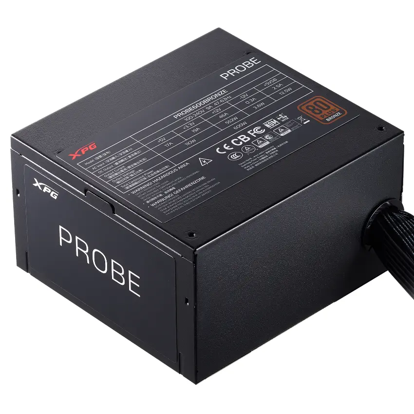 Fuente de alimentación ADATA XPG PROBE, 80 PLUS Bronze Fuente de alimentación ADATA XPG PROBE, 80 PLUS Bronze