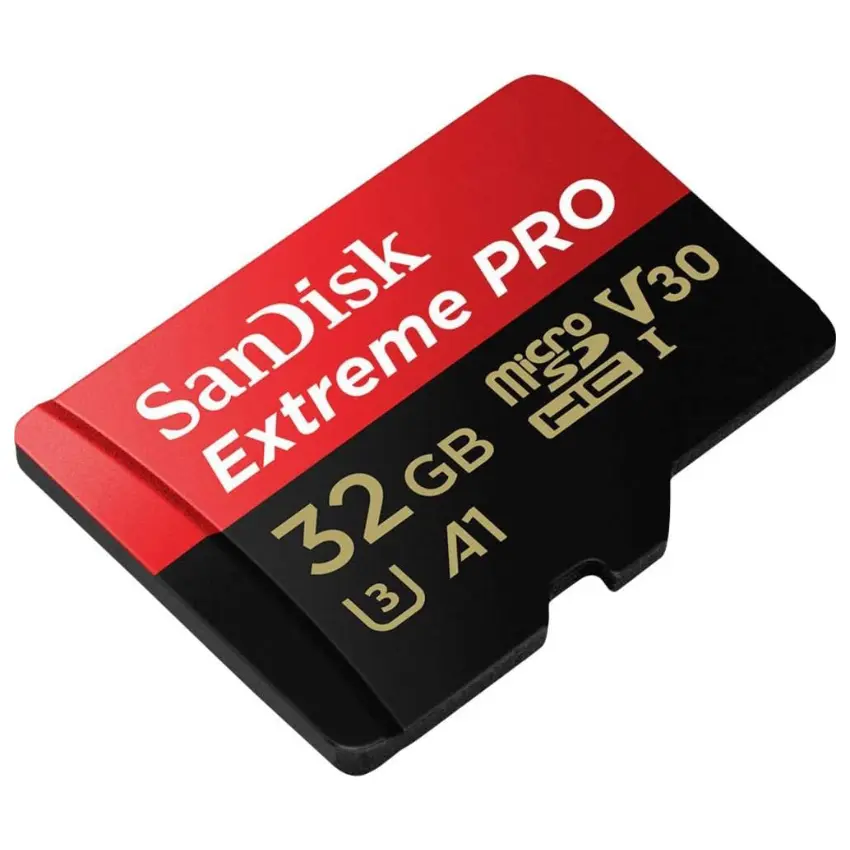 Tarjeta de Memoria microSDHC SanDisk Extreme PRO 32GB, UHS-I, U3, V30, A1, Clase 10, Adaptador