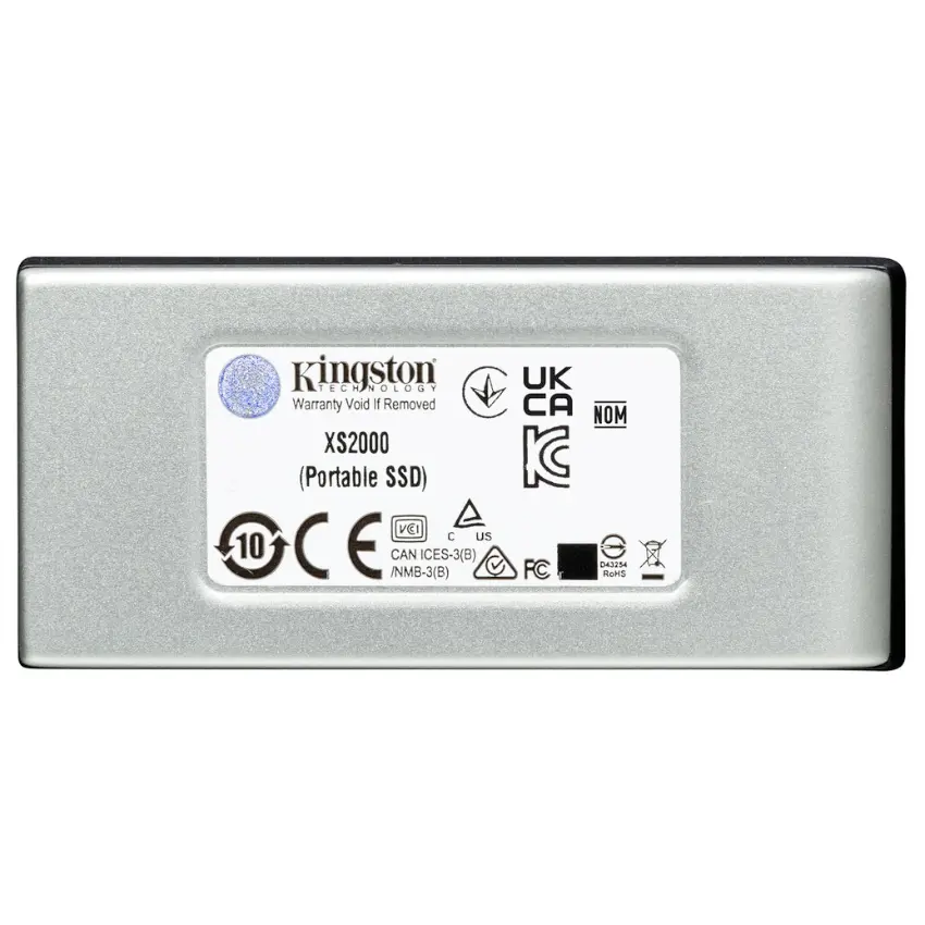 Disco Externo SSD Kingston XS2000, USB 3.2 Gen 2x2 tipo C, Plateado Disco Externo SSD Kingston XS2000, USB 3.2 Gen 2x2 tipo C, Plateado