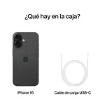 Celular Apple iPhone 16 / 16 Plus, Black, Negro