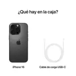Celular Apple iPhone 16 Pro, 256Gb, Black Titanium, Negro