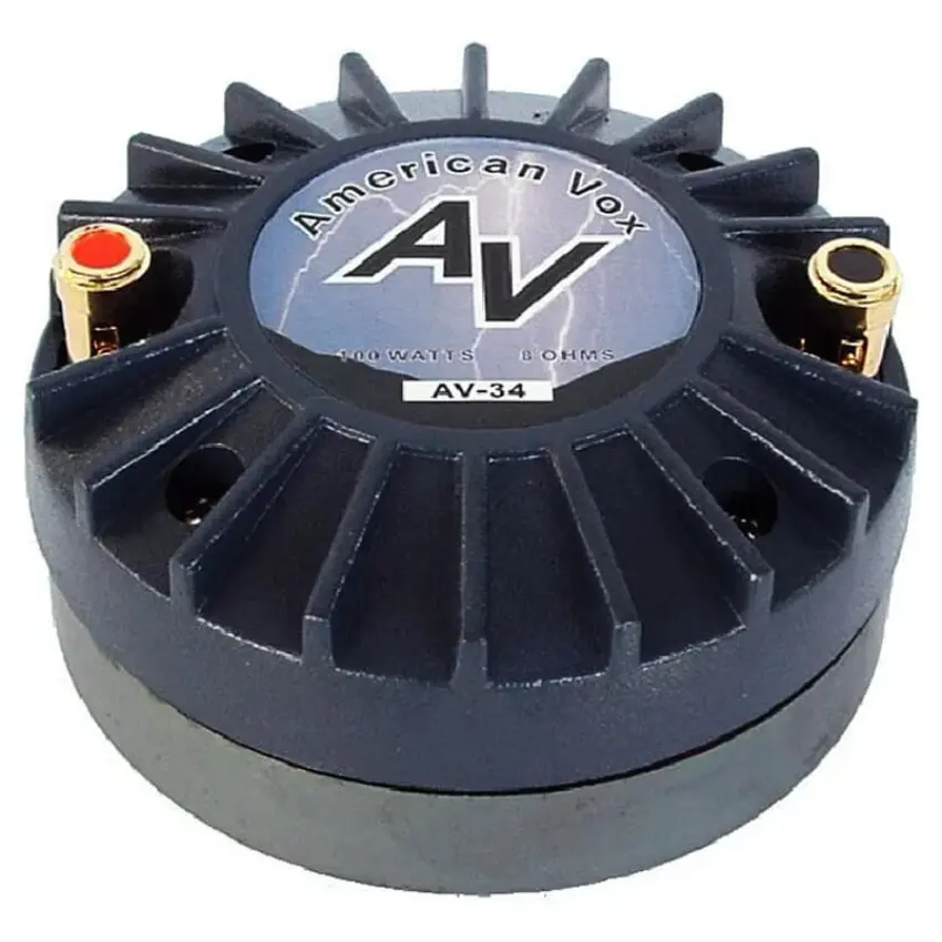 Driver de Compresión American Vox AV-34/S de 1", 50 W, 106 dB, 8 ohms, Screw-On