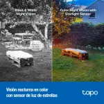 Cámara de Seguridad Wi-Fi TP-Link Tapo C425, 2K QHD, 4 MP, Visión nocturna color, Alimentada por batería, Exterior