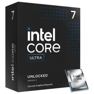 Procesador Intel Core Ultra 7 265KF, 3.9GHz, 20 Núcleos, 30MB L3, Sin cooler/disipador, Sin video, Socket LGA1851, BOX