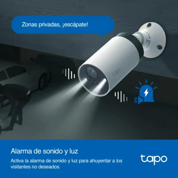 Cámara de Seguridad Wi-Fi TP-Link Tapo C420, 2K QHD, 4 MP, Visión nocturna color, Alimentada por batería, Exterior