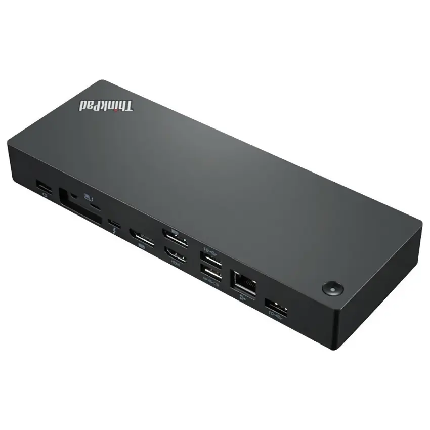 Hub Station Lenovo ThinkPad Thunderbolt 4 Dock con Adaptador de 300W, USB-C 3.2 Gen 2, 4 USB-A 3.2 Gen 2, RJ-45, 2 DisplayPort, HDMI, Hasta 230W Power Delivery, Docking Station