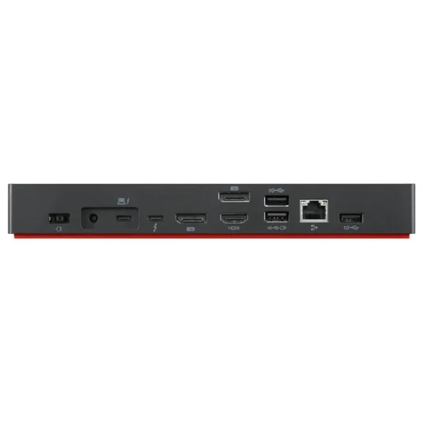 Hub Station Lenovo ThinkPad Thunderbolt 4 Dock con Adaptador de 300W, USB-C 3.2 Gen 2, 4 USB-A 3.2 Gen 2, RJ-45, 2 DisplayPort, HDMI, Hasta 230W Power Delivery, Docking Station