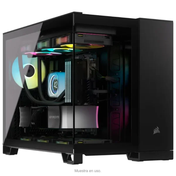 Gabinete Corsair 2500X, Micro-ATX, Sin Fuente, Vidrio Templado, Negro