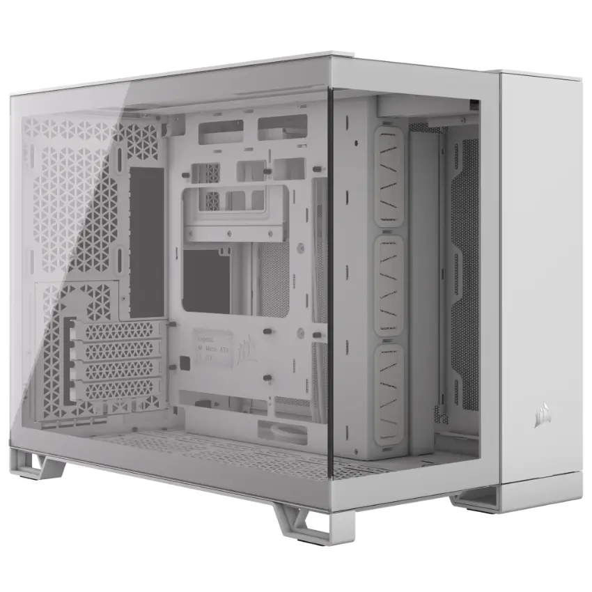 Gabinete Corsair 2500X, Micro-ATX, Sin Fuente, Vidrio Templado, Blanco
