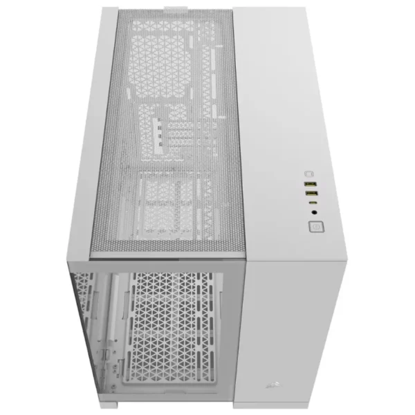 Gabinete Corsair 2500X, Micro-ATX, Sin Fuente, Vidrio Templado, Blanco