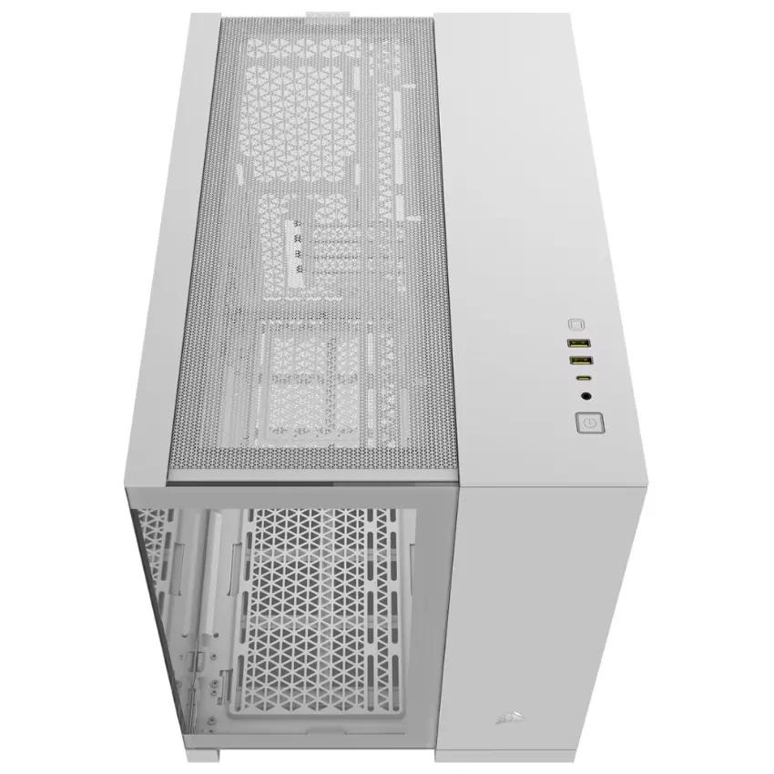 Gabinete Corsair 2500X, Micro-ATX, Sin Fuente, Vidrio Templado, Blanco