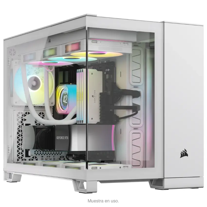 Gabinete Corsair 2500X, Micro-ATX, Sin Fuente, Vidrio Templado, Blanco