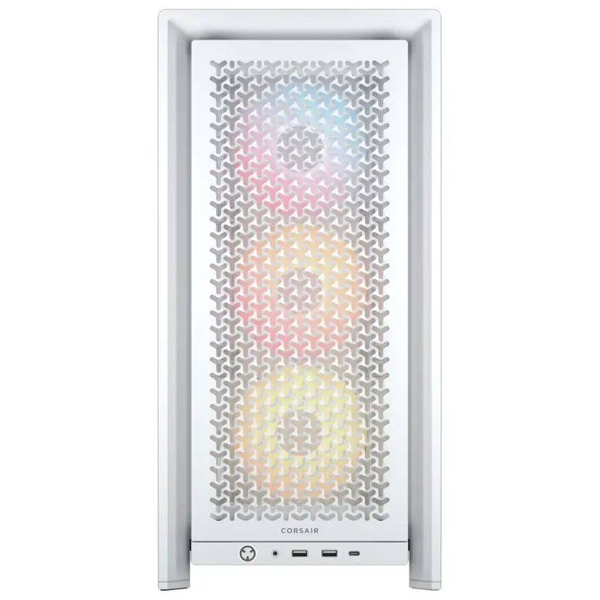 Gabinete Corsair FRAME 4000D RS ARGB, E-ATX, Sin Fuente, Vidrio Templado, 3 Fan 12 cm ARGB, Blanco