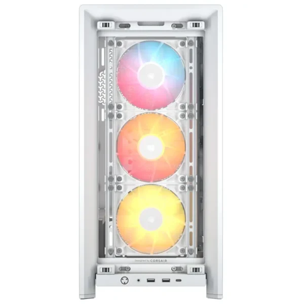 Gabinete Corsair FRAME 4000D RS ARGB, E-ATX, Sin Fuente, Vidrio Templado, 3 Fan 12 cm ARGB, Blanco