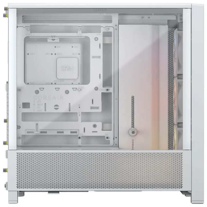 Gabinete Corsair FRAME 4000D RS ARGB, E-ATX, Sin Fuente, Vidrio Templado, 3 Fan 12 cm ARGB, Blanco