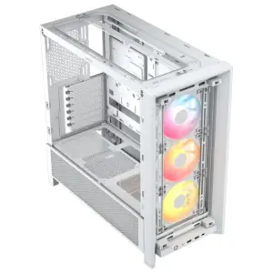 Gabinete Corsair FRAME 4000D RS ARGB, E-ATX, Sin Fuente, Vidrio Templado, 3 Fan 12 cm ARGB, Blanco