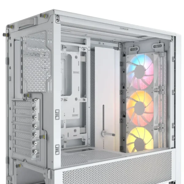 Gabinete Corsair FRAME 4000D RS ARGB, E-ATX, Sin Fuente, Vidrio Templado, 3 Fan 12 cm ARGB, Blanco