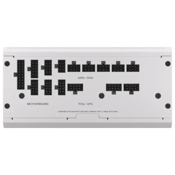 Fuente de alimentación modular Corsair RM1000x SHIFT, 1000W, 80 PLUS Gold, Blanco, Interfaz de cableado lateral