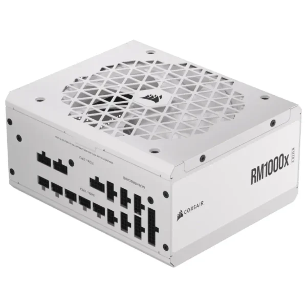 Fuente de alimentación modular Corsair RM1000x SHIFT, 1000W, 80 PLUS Gold, Blanco, Interfaz de cableado lateral