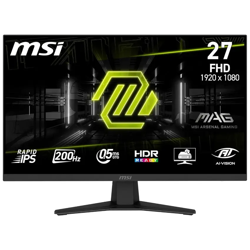 Monitor Gamer MSI MAG 274F, 27", 200Hz, IPS, 1920x1080, 0.5ms, DisplayPort, HDMI, Adaptive-Sync Monitor Gamer MSI MAG 274F, 27", 200Hz, IPS, 1920x1080, 0.5ms, DisplayPort, HDMI, Adaptive-Sync