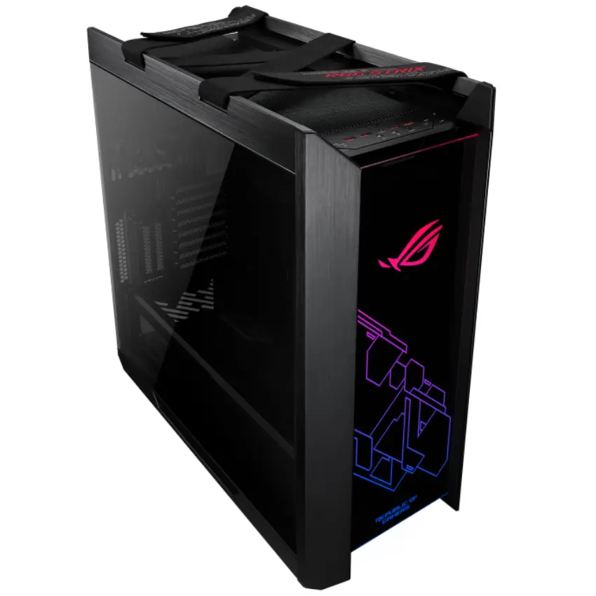 Gabinete ASUS ROG Strix Helios GX601, EATX, Sin Fuente, 3 Vidrios Templados, 1 Fan 14 cm + 3 Fan 14 cm, Negro Gabinete ASUS ROG Strix Helios GX601, EATX, Sin Fuente, 3 Vidrios Templados, 1 Fan 14 cm + 3 Fan 14 cm, Negro