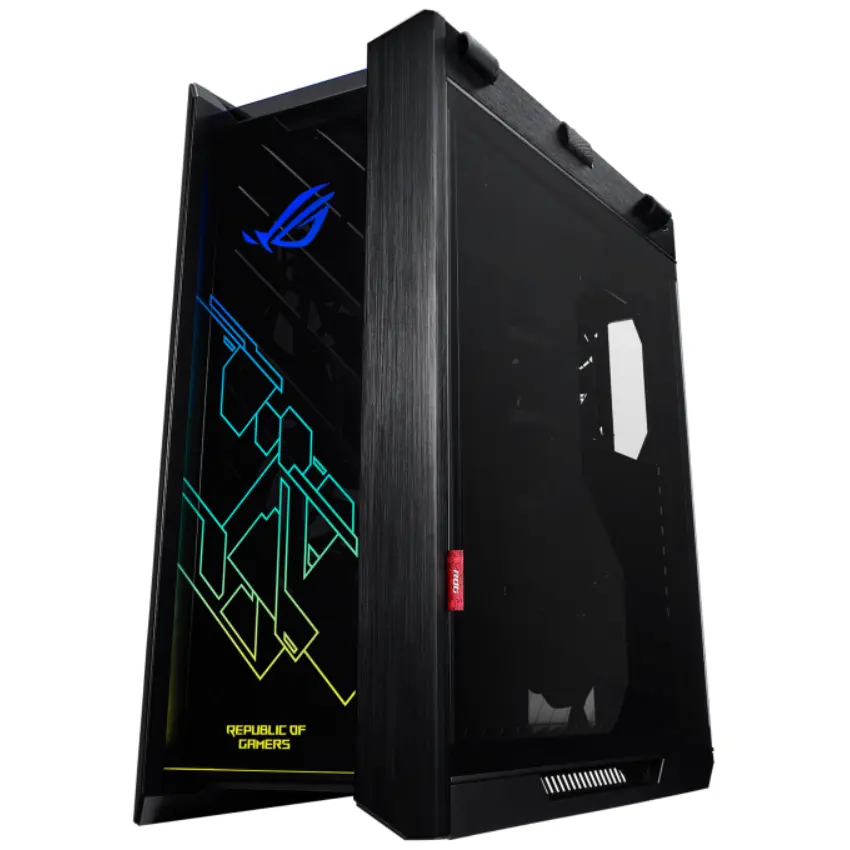 Gabinete ASUS ROG Strix Helios GX601, EATX, Sin Fuente, 3 Vidrios Templados, 1 Fan 14 cm + 3 Fan 14 cm, Negro Gabinete ASUS ROG Strix Helios GX601, EATX, Sin Fuente, 3 Vidrios Templados, 1 Fan 14 cm + 3 Fan 14 cm, Negro