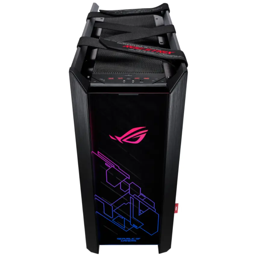 Gabinete ASUS ROG Strix Helios GX601, EATX, Sin Fuente, 3 Vidrios Templados, 1 Fan 14 cm + 3 Fan 14 cm, Negro Gabinete ASUS ROG Strix Helios GX601, EATX, Sin Fuente, 3 Vidrios Templados, 1 Fan 14 cm + 3 Fan 14 cm, Negro