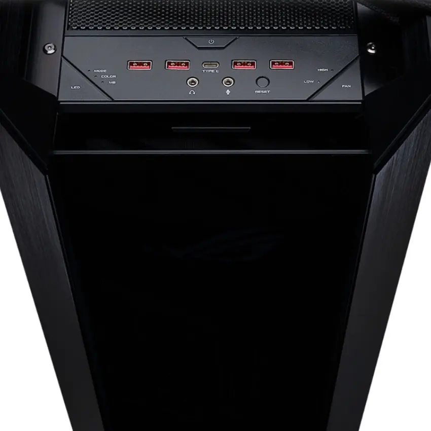 Gabinete ASUS ROG Strix Helios GX601, EATX, Sin Fuente, 3 Vidrios Templados, 1 Fan 14 cm + 3 Fan 14 cm, Negro Gabinete ASUS ROG Strix Helios GX601, EATX, Sin Fuente, 3 Vidrios Templados, 1 Fan 14 cm + 3 Fan 14 cm, Negro