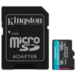 Tarjeta de Memoria microSDXC Kingston Canvas Go! Plus 128GB, UHS-I, U3, V30, A2, Clase 10, Adaptador