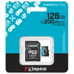 Tarjeta de Memoria microSDXC Kingston Canvas Go! Plus 128GB, UHS-I, U3, V30, A2, Clase 10, Adaptador