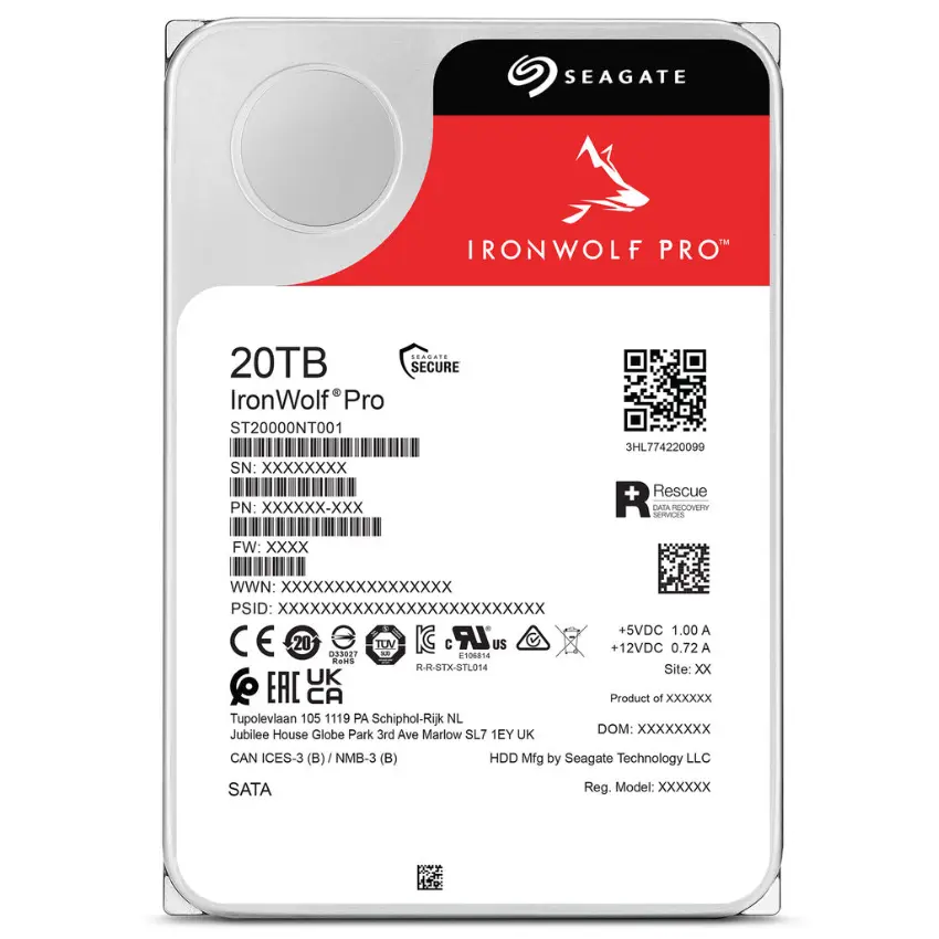 Disco Interno NAS Seagate IronWolf Pro 20TB SATA3 7200rpm 256MB Cache 3.5" (CMR) Disco Interno NAS Seagate IronWolf Pro 20TB SATA3 7200rpm 256MB Cache 3.5" (CMR)