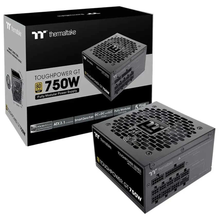 Fuente de alimentación modular Thermaltake Toughpower GT 750W, 80 PLUS Gold Fuente de alimentación modular Thermaltake Toughpower GT 750W, 80 PLUS Gold