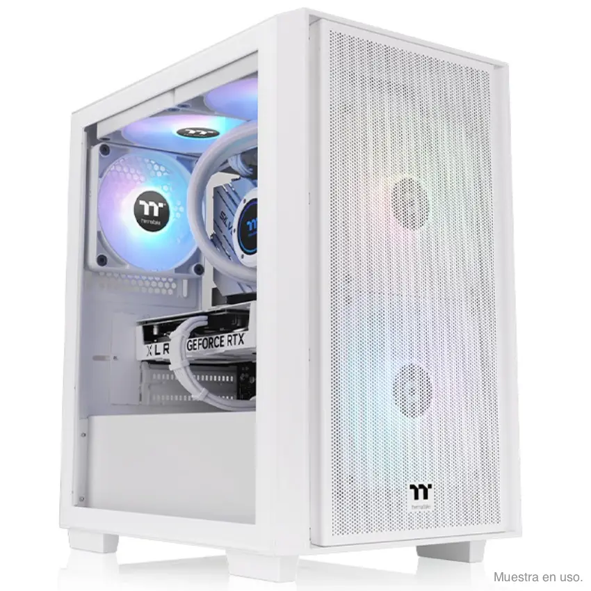 Gabinete Thermaltake Versa H16 TG ARGB, Micro-ATX, Sin Fuente, Vidrio Templado, 3 Fan 12 cm ARGB, Blanco Gabinete Thermaltake Versa H16 TG ARGB, Micro-ATX, Sin Fuente, Vidrio Templado, 3 Fan 12 cm ARGB, Blanco