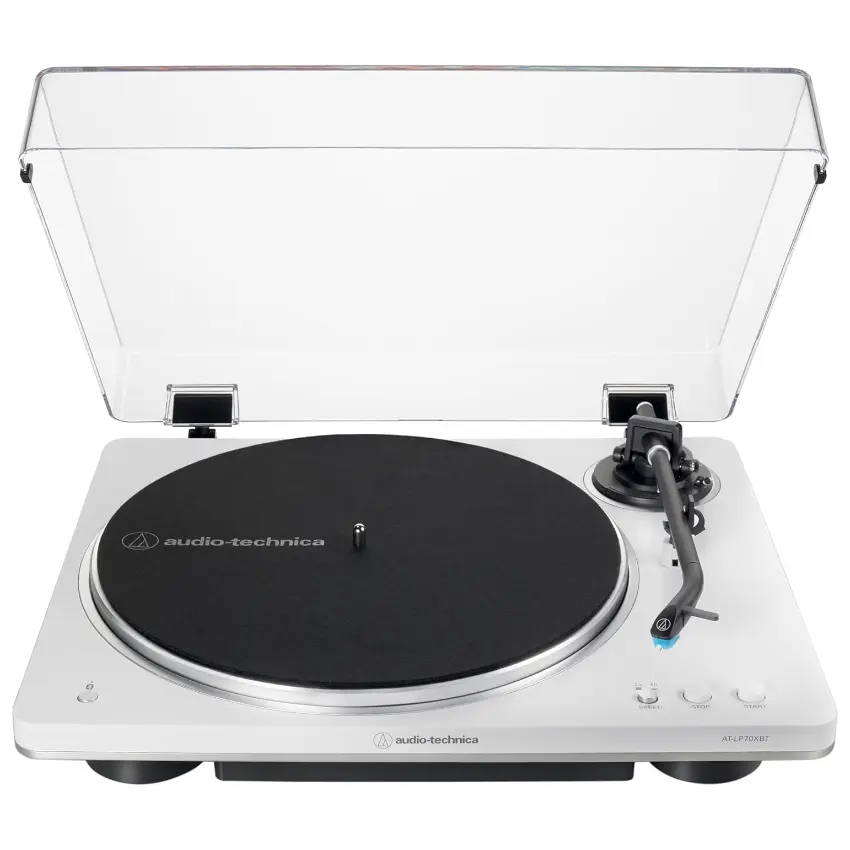 Bandeja Giradiscos Audio-Technica AT-LP70XBT con Bluetooth (Blanco / Plateado) Bandeja Giradiscos Audio-Technica AT-LP70XBT con Bluetooth (Blanco / Plateado)