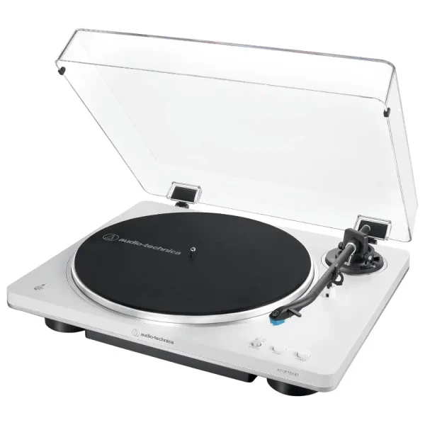 Bandeja Giradiscos Audio-Technica AT-LP70XBT con Bluetooth (Blanco / Plateado)